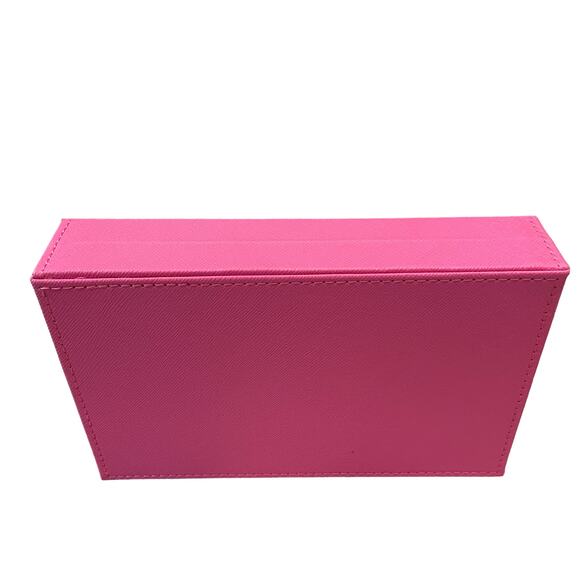 BROUK & CO Ellen Dominoes Travel Set in Posh Hot Pink Vegan Leather NEW In Box - Picture 10 of 10